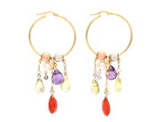 Jewellery - EARRINGS, 18K three-coloured gold - View 2