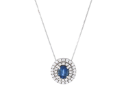Jewellery - PENDANT WITH CHAIN, 18K vitgul - View 1
