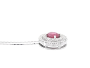 Jewellery - PENDANT WITH CHAIN, 18K white gold - View 2