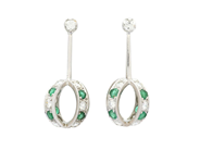 Jewellery, EARRINGS, 18K white gold, in auction: Classic – Saturday 21 March