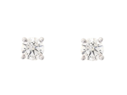 Jewellery - SOLITAIRE EARRINGS, 18K white gold - View 1