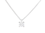 Jewellery - SOLITAIRE NECKLACE, 18K white gold - View 1