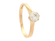 Jewellery, SOLITAIRE RING, 18K gold, in auction: Lilla jewellery – Tuesday 21 April