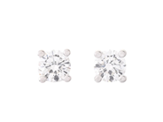 Jewellery - SOLITAIRE EARRINGS, 18K white gold - View 1