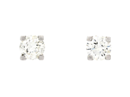 Jewellery - SOLITAIRE EARRINGS, 18K white gold - View 1