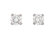 Jewellery, SOLITAIRE EARRINGS, 18K white gold, in auction: Lilla jewellery – Tuesday 21 April