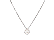 Jewellery, SOLITAIRE PENDANT, 18K white gold, in auction: Lilla jewellery – Tuesday 21 April
