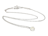 Jewellery - SOLITAIRE NECKLACE, 18K white gold - View 4