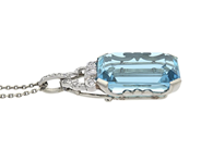 Jewellery - PENDANT WITH CHAIN, 18K white gold/platinum - View 3