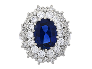 Jewellery - CLUSTER RING, 18K white gold - View 2