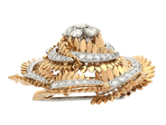 Jewellery - BROOCH, 18K gold/platinum - View 3