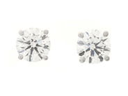 Jewellery - SOLITAIRE EARRINGS, 18K white gold - View 1