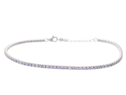 Jewellery, TENNIS BRACELET, sterling silver, in auction: General – Tuesday 23 June