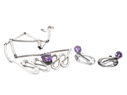 Jewellery, NECKLACE / EARRINGS, silver, in auction: Lilla jewellery – Tuesday 21 April