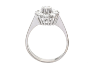 Jewellery - CLUSTER RING, 18K white gold - View 2