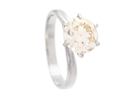 Jewellery, SOLITAIRE RING, 18K white gold, in auction: Classic – Saturday 25 April