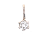 Jewellery - SOLITAIRE PENDANT, 18K white gold - View 1