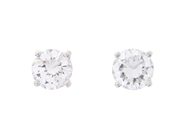 Jewellery, SOLITAIRE EARRINGS, 18K white gold, in auction: Classic – Saturday 25 April