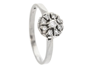 Jewellery - CLUSTER RING, 18K white gold - View 1