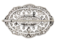 Jewellery - BROOCH, platinum - View 2