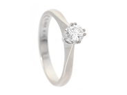 Jewellery, SOLITAIRE RING, 18K white gold, in auction: Lilla jewellery – Tuesday 21 April