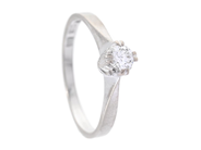 Jewellery, SOLITAIRE RING, 18K white gold, in auction: Lilla jewellery – Tuesday 21 April