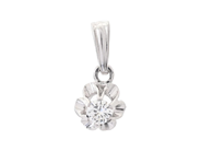 Jewellery, SOLITAIRE PENDANT, 18K white gold, in auction: Lilla jewellery – Tuesday 21 April