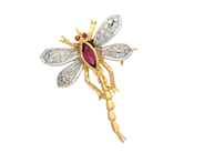 Jewellery, BROOCH, dragonfly, in auction: Lilla jewellery – Tuesday 21 April