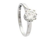 Jewellery, SOLITAIRE RING, 18K white gold, in auction: Lilla jewellery – Tuesday 21 April