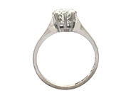 Jewellery - SOLITAIRE RING, 18K white gold - View 2