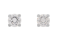Jewellery - SOLITAIRE EARRINGS, 18K white gold - View 1