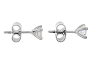 Jewellery - SOLITAIRE EARRINGS, 18K white gold - View 2