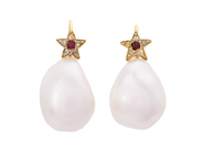 Jewellery - PEARL EARRINGS, 18K gold - View 1
