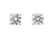 Jewellery - SOLITAIRE EARRINGS, 18K white gold - View 1