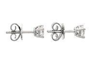 Jewellery - SOLITAIRE EARRINGS, 18K white gold - View 2