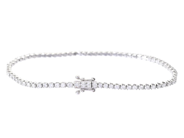 Jewellery - TENNIS BRACELET, 18K white gold - View 2