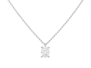 Jewellery - SOLITAIRE NECKLACE, 18K white gold - View 1