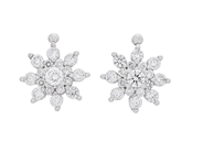 Jewellery - EARRINGS, 14K white gold - View 1