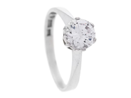 Jewellery, SOLITAIRE RING, 18K white gold, in auction: Classic – Saturday 25 April