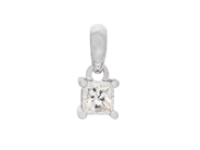Jewellery - SOLITAIRE PENDANT, 18K white gold - View 1