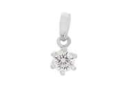 Jewellery - SOLITAIRE PENDANT, 18K white gold - View 1