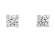 Jewellery - SOLITAIRE EARRINGS, 18K white gold - View 1