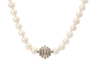 Jewellery - PEARL NECKLACE, cultured salt water pearls approx. 9-9,5 mm - View 1