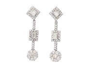 Jewellery, EARRINGS, 14K white gold, in auction: Modern – Saturday 9 May