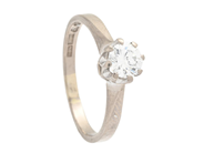 Jewellery, SOLITAIRE RING, 18K white gold, in auction: Lilla jewellery – Tuesday 21 April