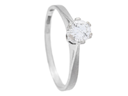 Jewellery, SOLITAIRE RING, 18K white gold, in auction: Lilla jewellery – Tuesday 21 April