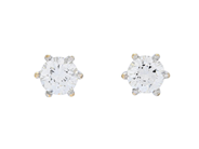 Jewellery, SOLITAIRE EARRINGS, 18K white gold, in auction: Lilla jewellery – Tuesday 21 April