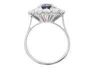 Jewellery - CLUSTER RING, 18K white gold - View 2