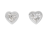 Jewellery - SOLITAIRE EARRINGS, 18K white gold - View 1