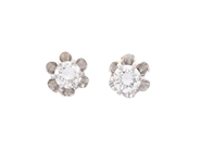 Jewellery, SOLITAIRE EARRINGS, 18K white gold, in auction: Lilla jewellery – Tuesday 21 April